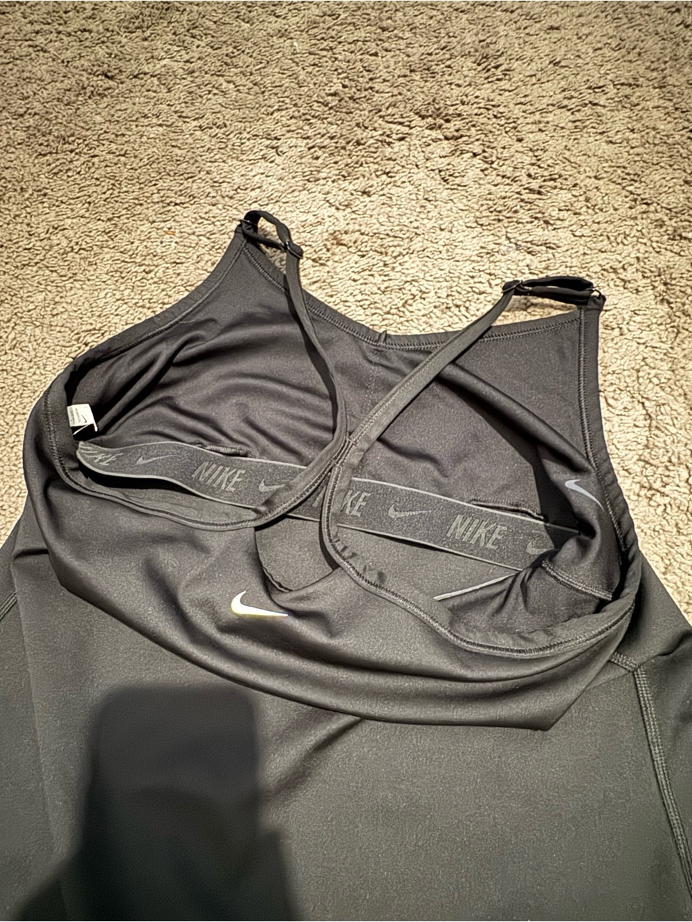 Nike Dri Fit Black Racerback Tank - Picture 4 of 6